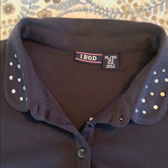 🤗$8 or 3 for $20 IZOD XL 18.5 polo shirt Navy blue meets uniform requirements - Picture 2 of 4